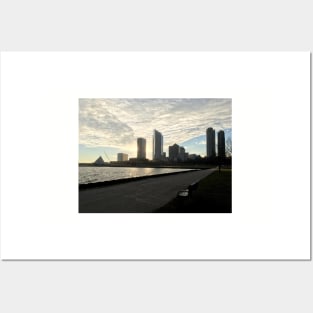 Milwaukee Skyline at Sunset Posters and Art